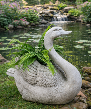 White Swan Planter