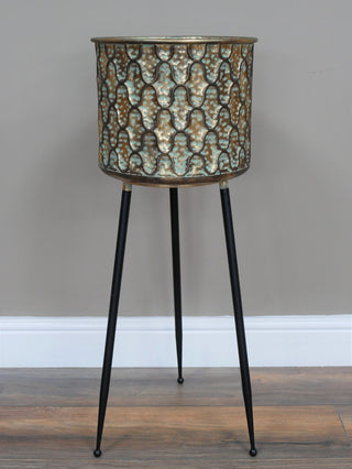 Unusual Moroccan Style Metal Planter