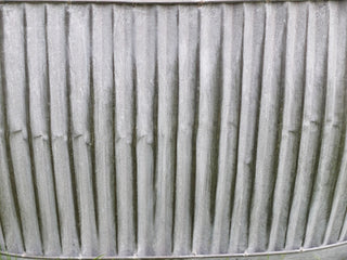 Set of 3 Galvanised Metal Oval Planters