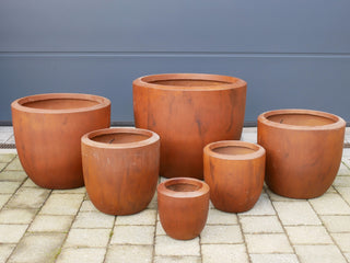 Set of 6 Clay Planters