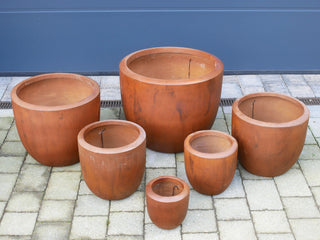 Set of 6 Clay Planters