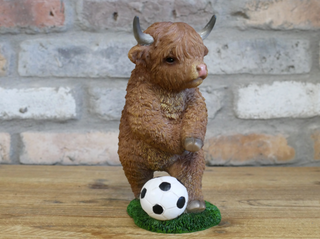 Highland Cow Football Ornament