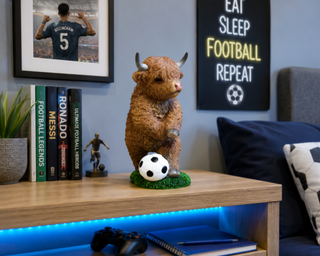 Highland Cow Football Ornament