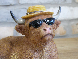 Resin Highland Cow Ornament