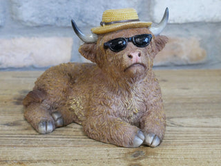 Resin Highland Cow Ornament