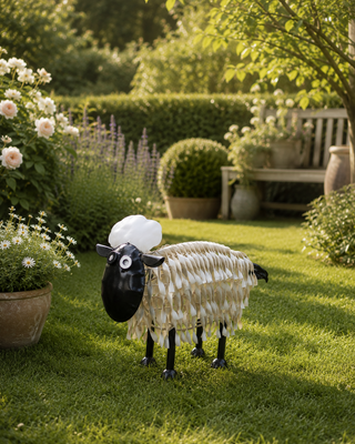 Quirky Metal Sheep Garden Ornament