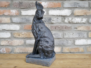 Bronzed Resin Hare Garden Ornament