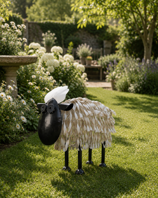 Quirky Metal Sheep Garden Ornament