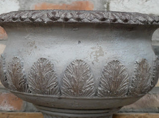 Stone Grey Fluted Urn Planter