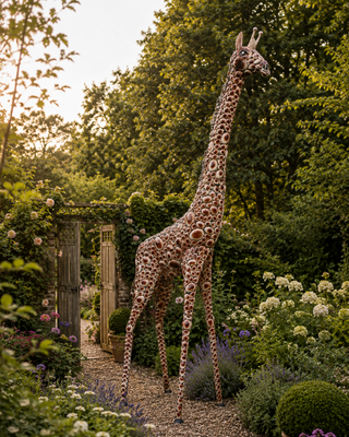 Set of 3 XL Giraffe Family Garden Ornaments