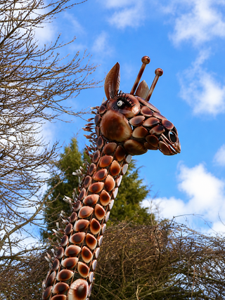Set of 3 XL Giraffe Family Garden Ornaments