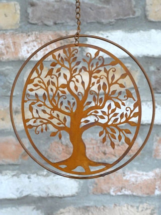 Large Rustic Round Wind Chime