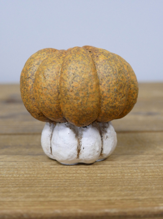 Orange & White Pumpkin Ornament