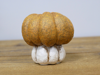Orange & White Pumpkin Ornament