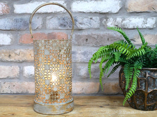 Vintage Shabby Chic, Light, Battery Operated LED Lamp Lantern Ornament Decor