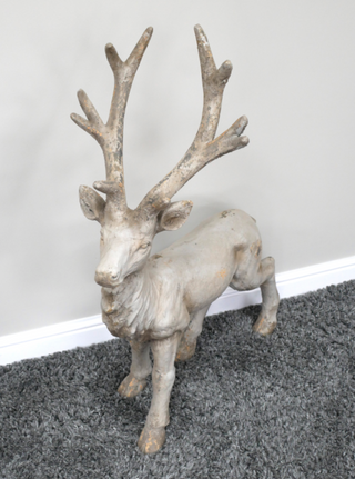 Large Rustic Resin Stag Deer Garden Ornament