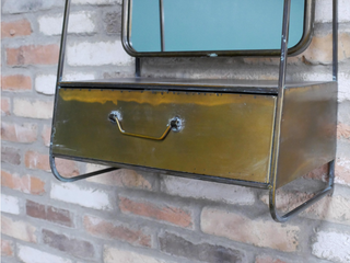 Industrial Mirrored Wall Cabinet