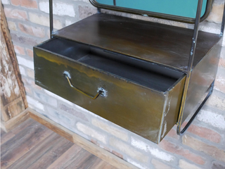 Industrial Mirrored Wall Cabinet
