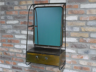 Industrial Mirrored Wall Cabinet