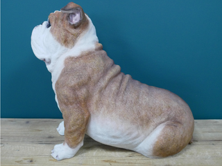 Large Sitting British Bulldog Dog Ornament