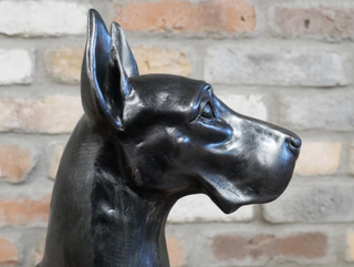 Bronzed Resin Great Dane Garden Ornament