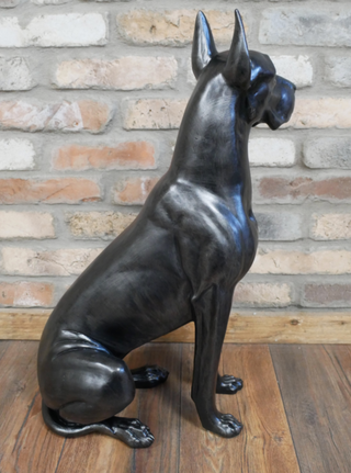 Bronzed Resin Great Dane Garden Ornament