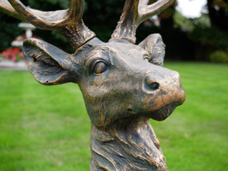Pair of Large Resin Stag Deer Garden Ornaments