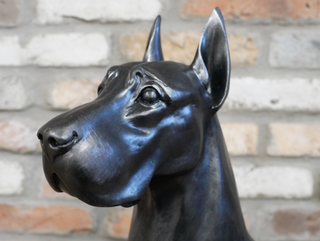 Bronzed Resin Great Dane Garden Ornament