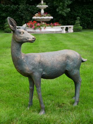 Large Resin Deer Doe Garden Ornament