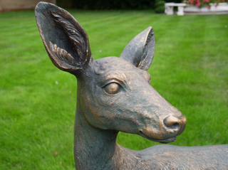 Pair of Large Resin Stag Deer Garden Ornaments