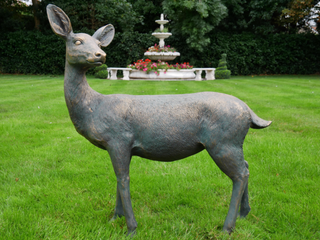 Large Resin Deer Doe Garden Ornament