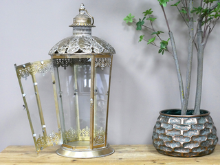 Gold Moroccan Lantern Candle Holder