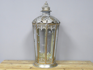 Gold Moroccan Lantern Candle Holder