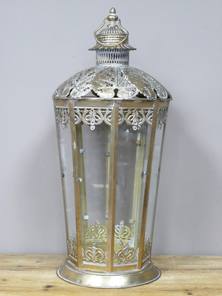 Gold Moroccan Lantern Candle Holder