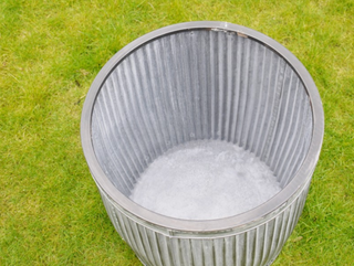 Set of 3 Large Galvanised Metal Tub Planters