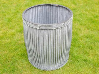 Set of 3 Large Galvanised Metal Tub Planters