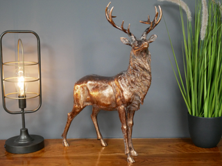 Large Bronzed Resin Stag Buck Ornament