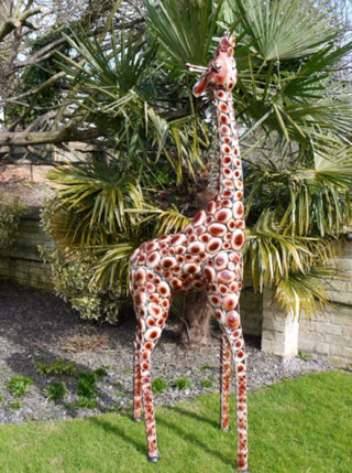 Large Standing Metal Giraffe Garden Ornament