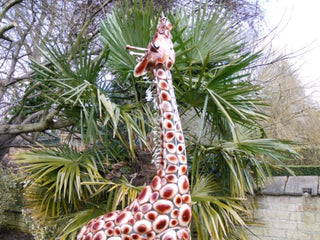 Large Standing Metal Giraffe Garden Ornament