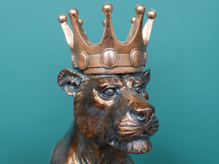 Lioness with Crown Garden Ornament