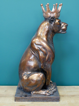 Lioness with Crown Garden Ornament