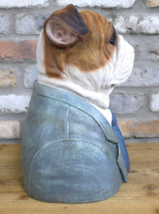 Large British Bulldog Bust Ornament