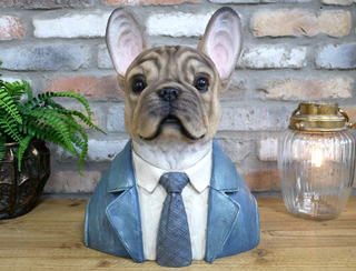 Large French Bulldog Bust Ornament