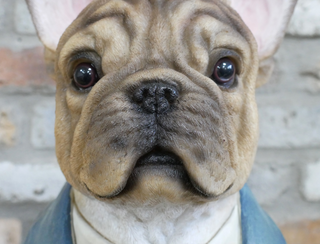 Large French Bulldog Bust Ornament