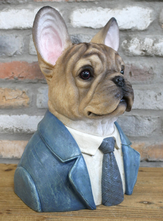 Large French Bulldog Bust Ornament