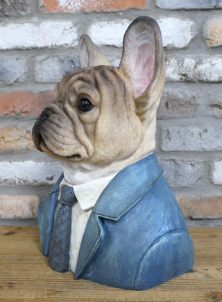Large French Bulldog Bust Ornament