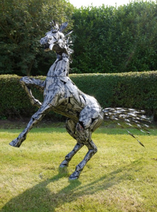 Large Metal Horse Stallion Garden Ornament