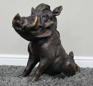 Large Resin Warthog Garden Ornament