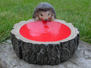 Hedgehog Bowl Birdfeeder Feeder Birdbath Resin Garden Ornament Outdoor Decor