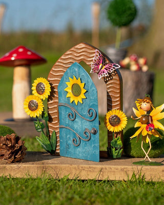 Miniature Sunflower Fairy Pixie Door